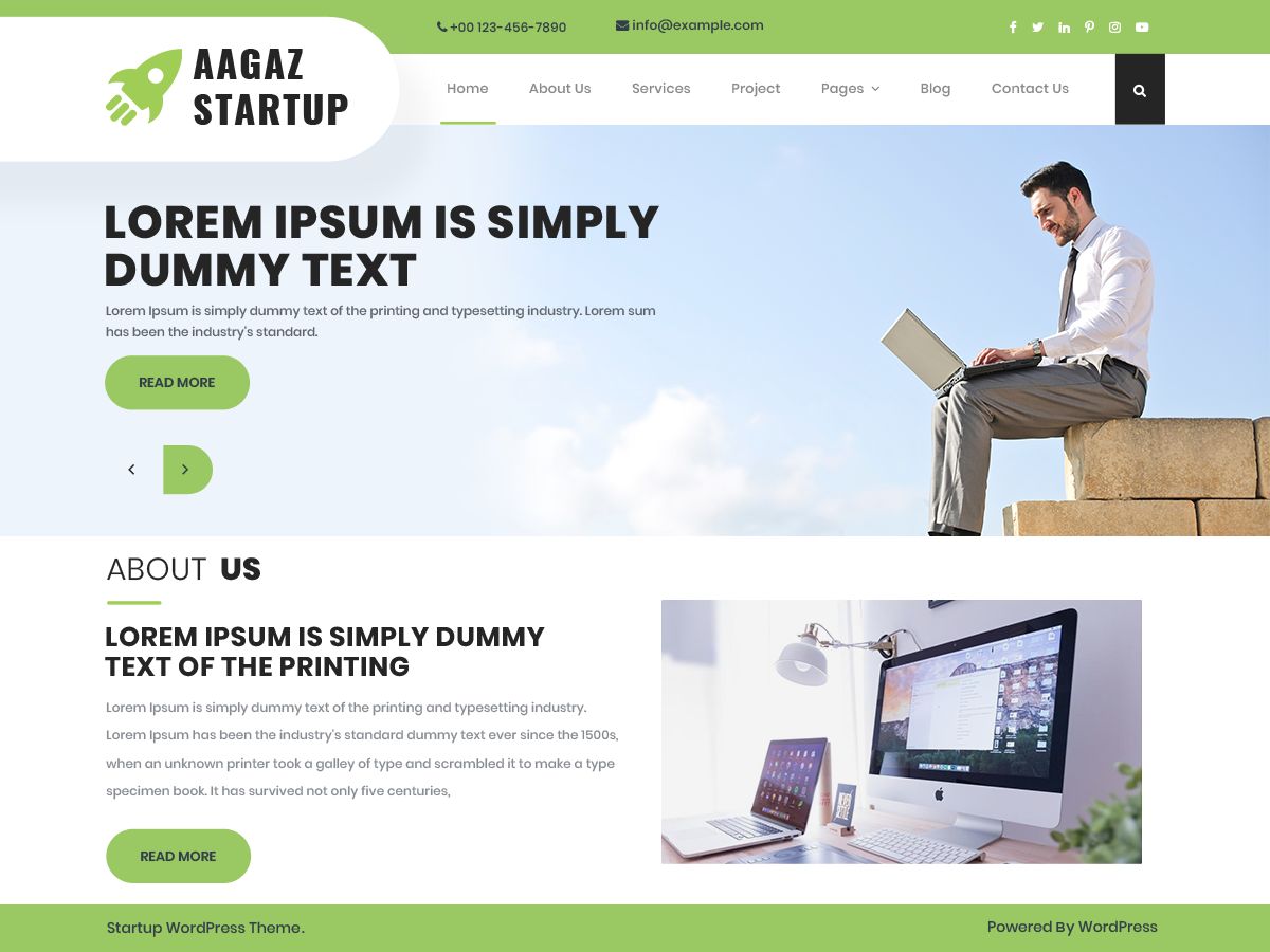 aagaz-startup free wordpress theme