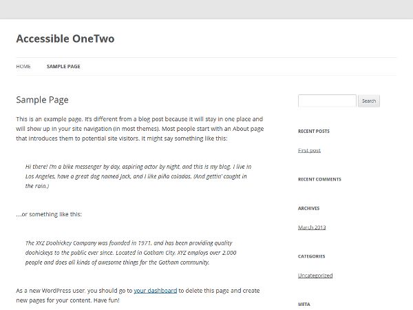 accessible-onetwo free wordpress theme