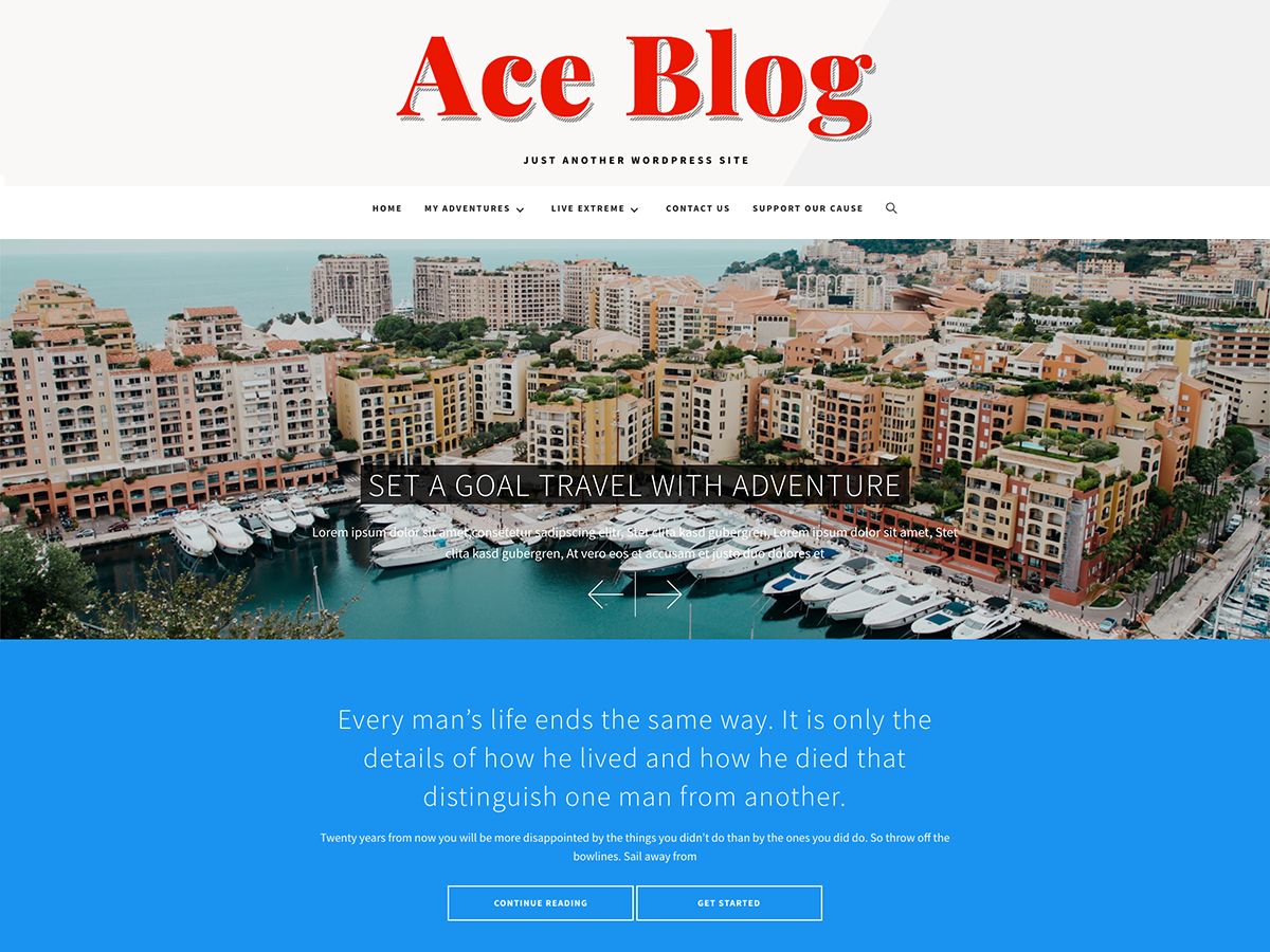 ace-blog free wordpress theme