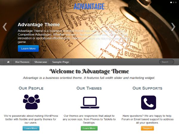 advantage free wordpress theme