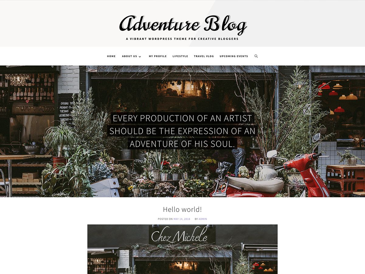 adventure-blog free wordpress theme
