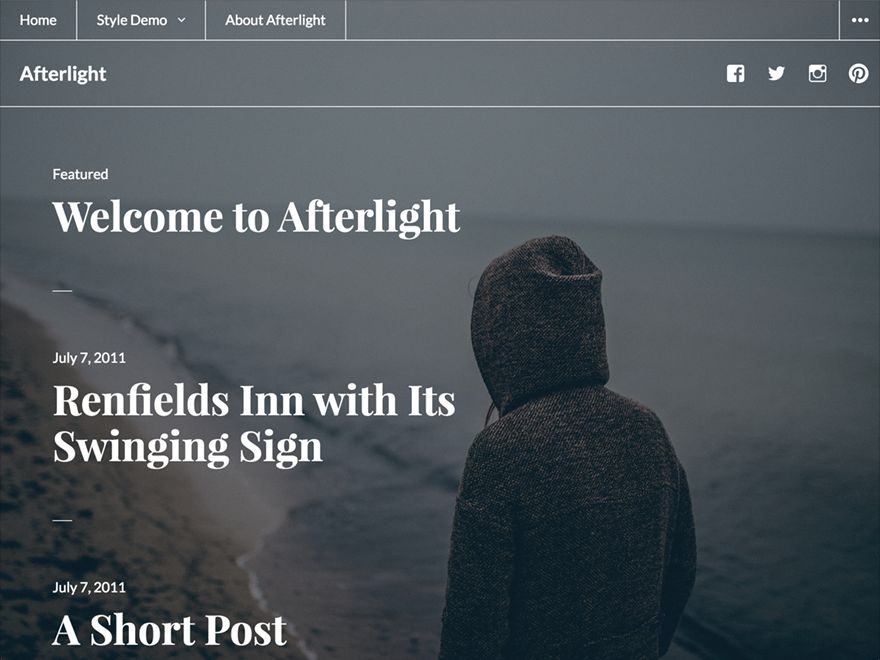 afterlight free wordpress theme