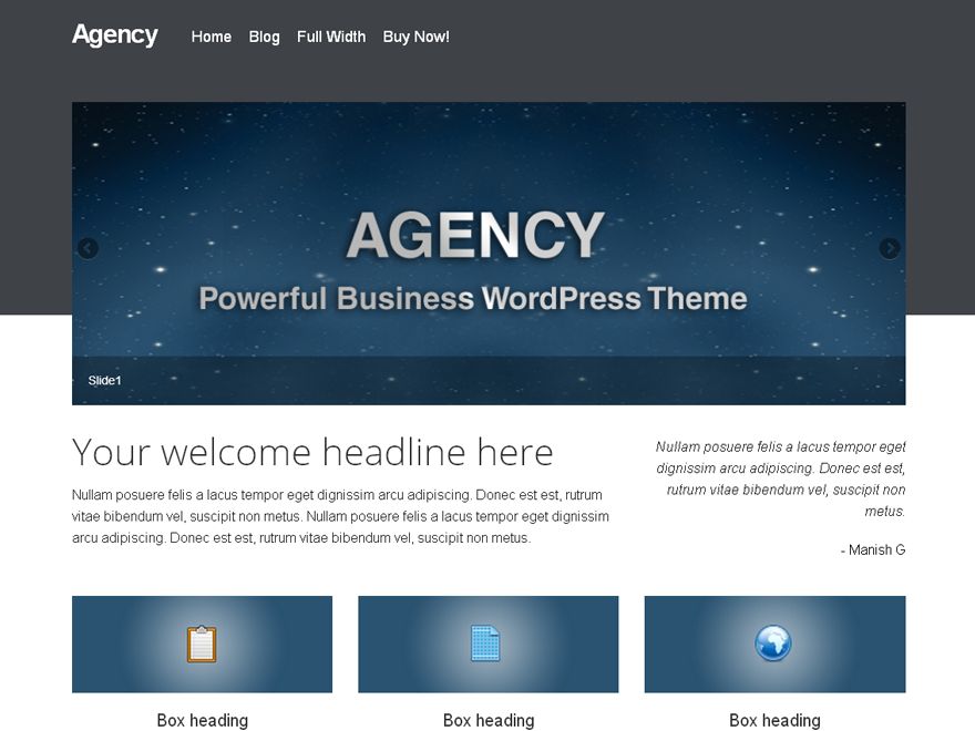 agency free wordpress theme