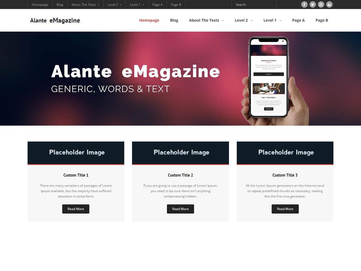 alante-emagazine free wordpress theme