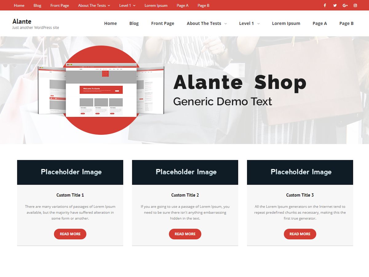 alante-shop free wordpress theme