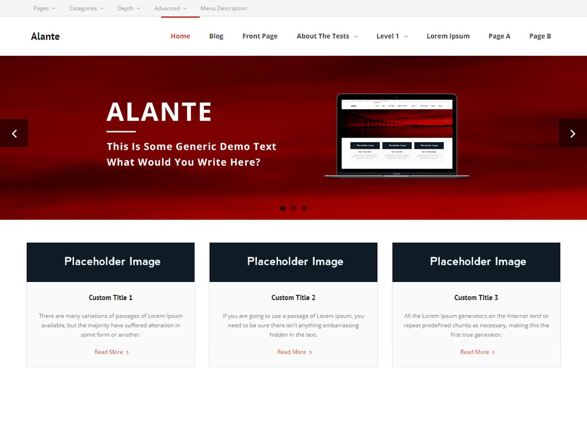 alante free wordpress theme