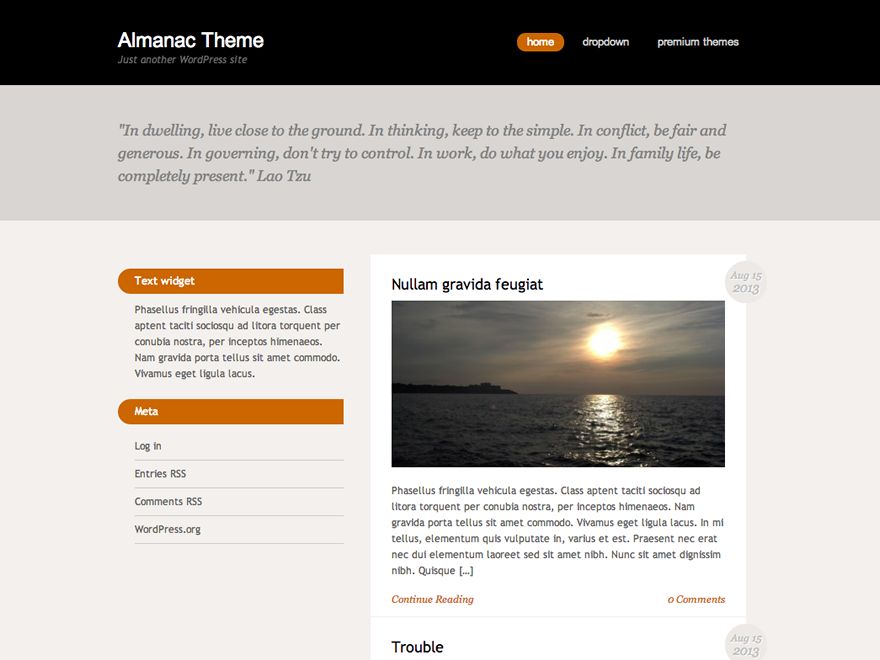 almanac free wordpress theme