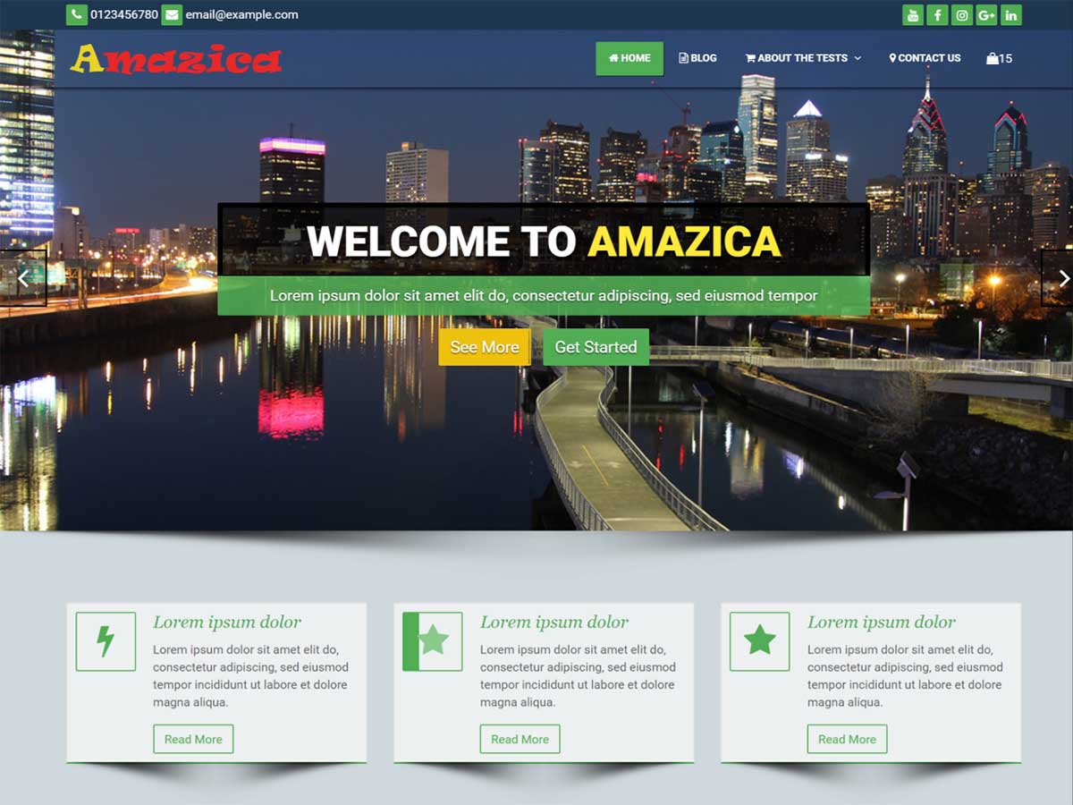 amazica-business free wordpress theme