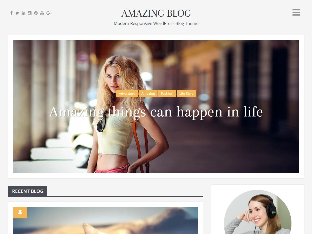 amazing-blog free wordpress theme