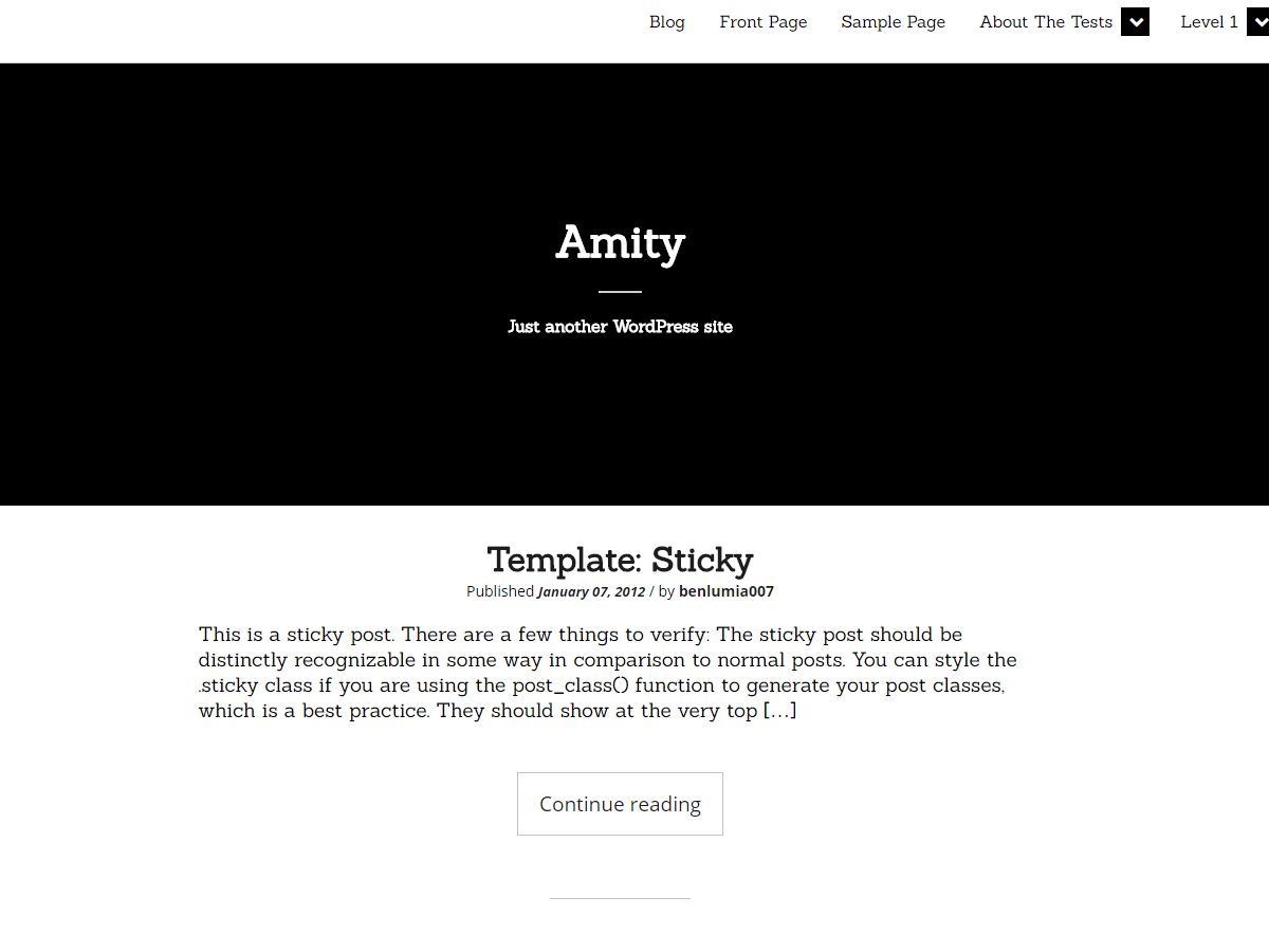 amity free wordpress theme