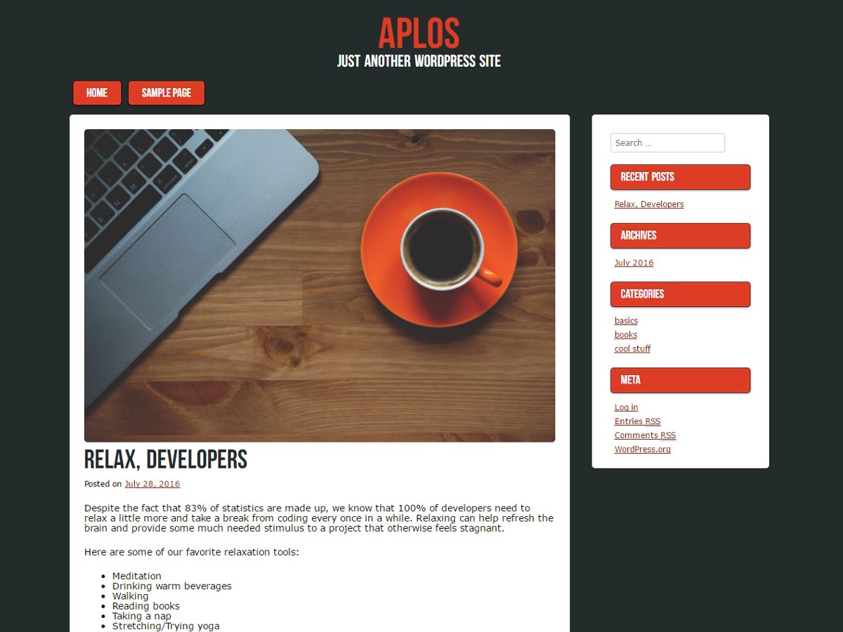 aplos free wordpress theme