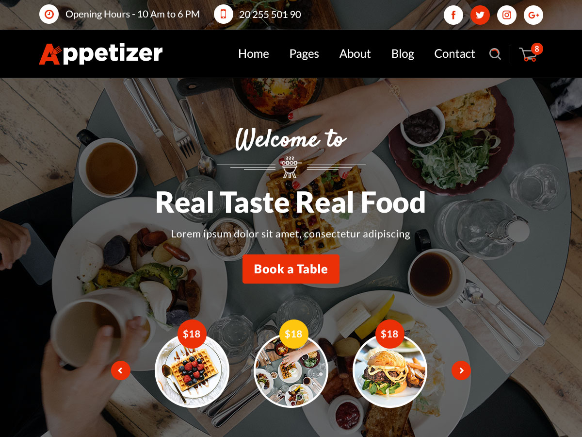 appetizer free wordpress theme