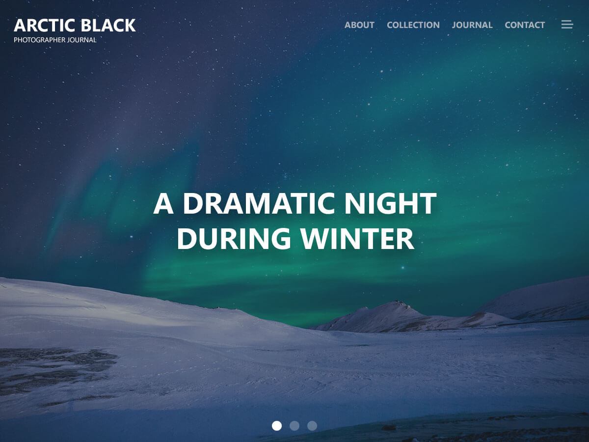 arctic-black free wordpress theme