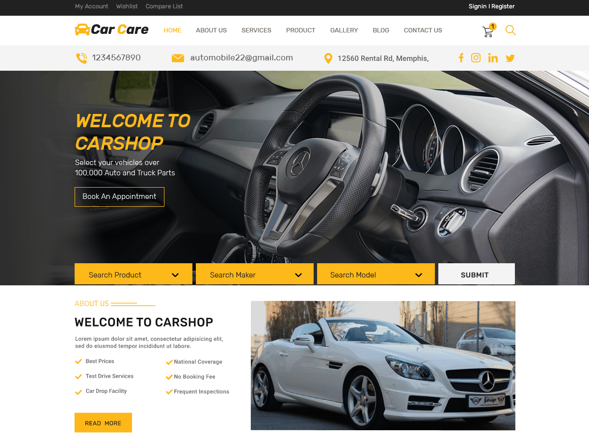 auto-car-care free wordpress theme