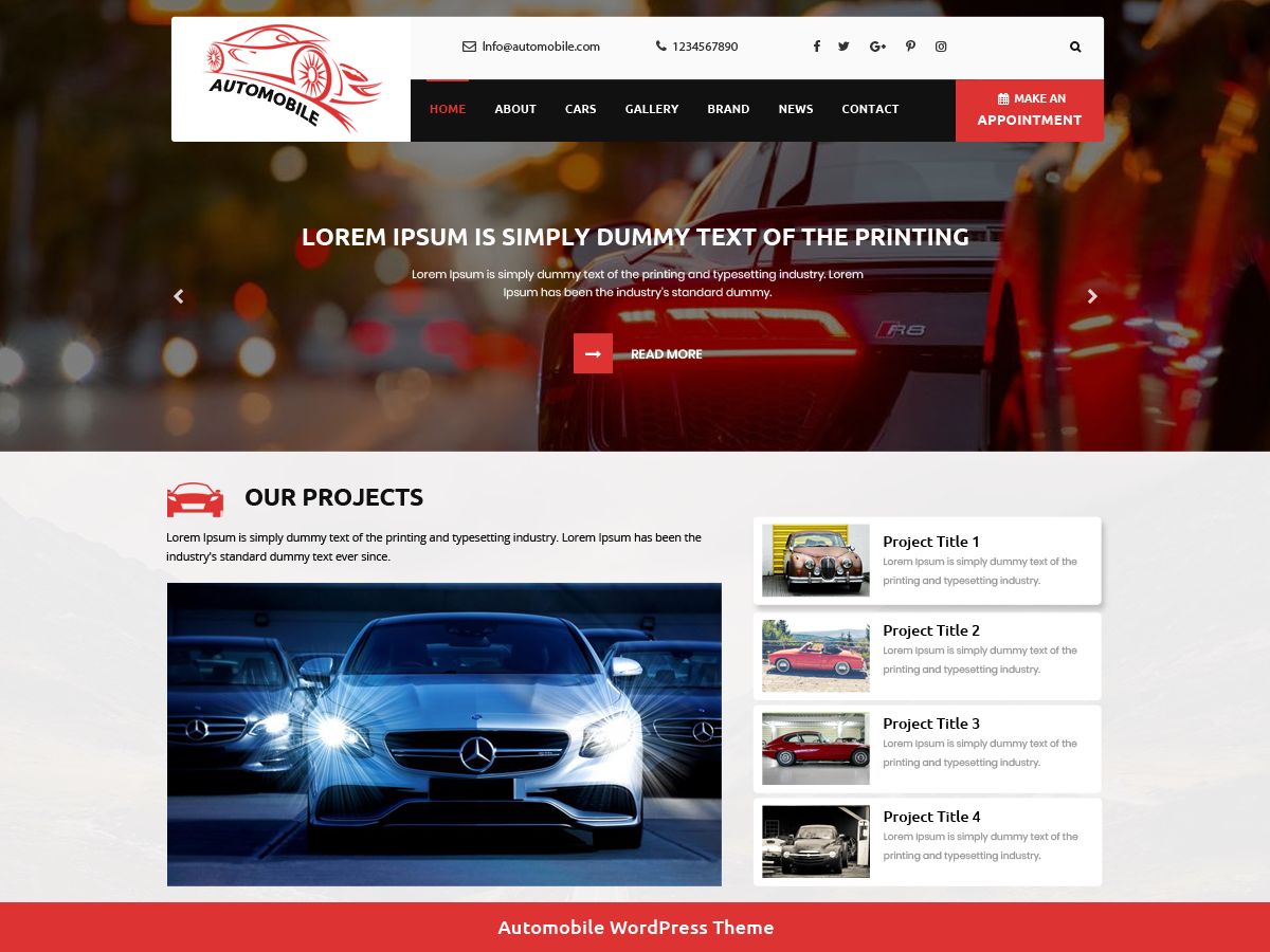 automobile-car-dealer free wordpress theme