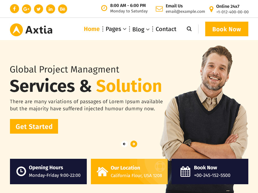 axtia free wordpress theme