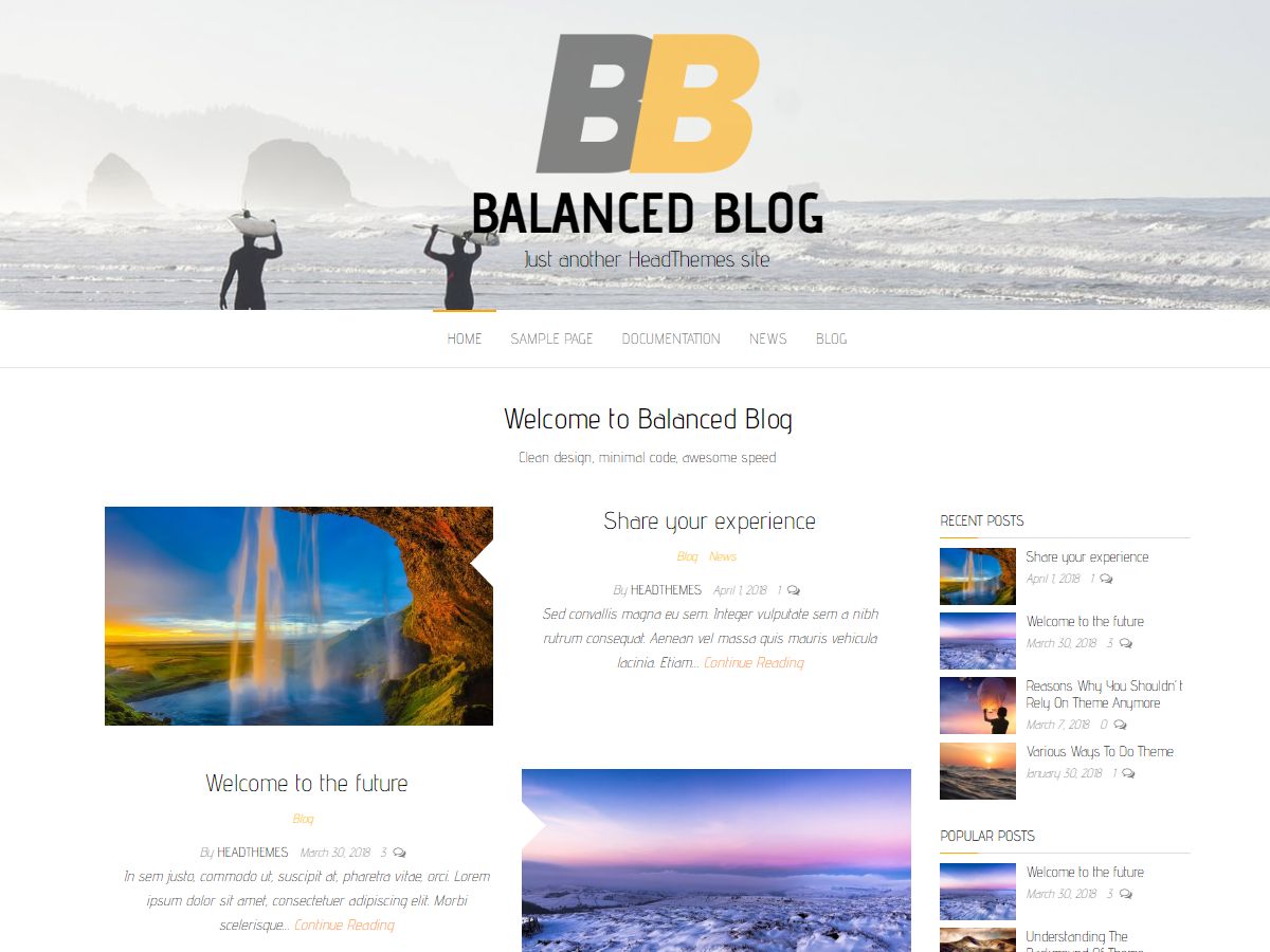 balanced-blog free wordpress theme