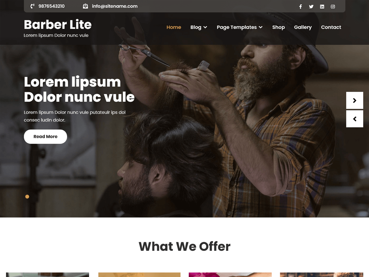 barber-lite free wordpress theme