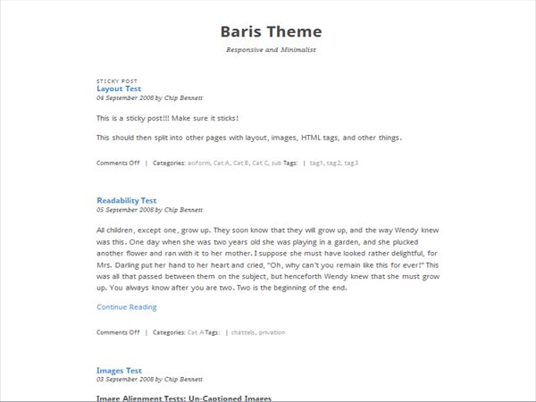baris free wordpress theme