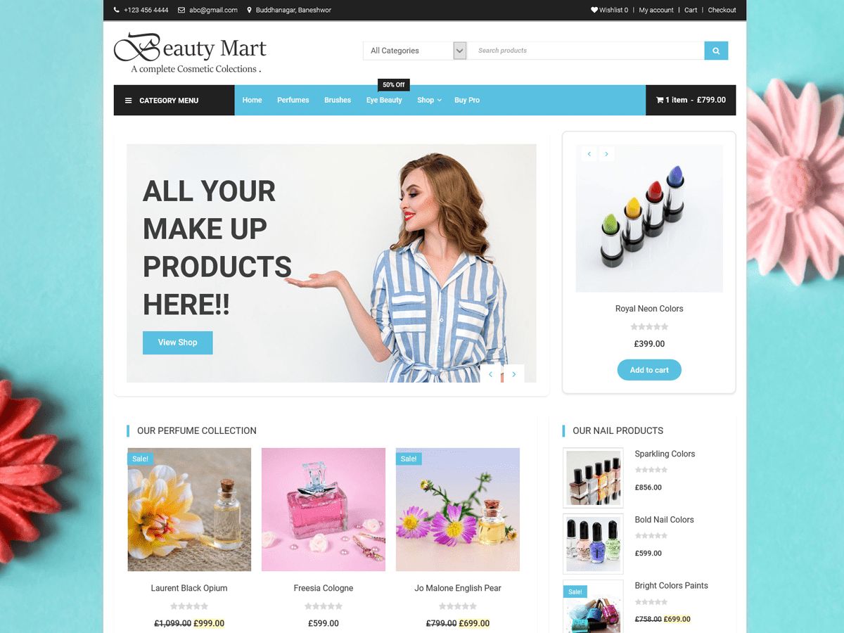 beauty-mart free wordpress theme