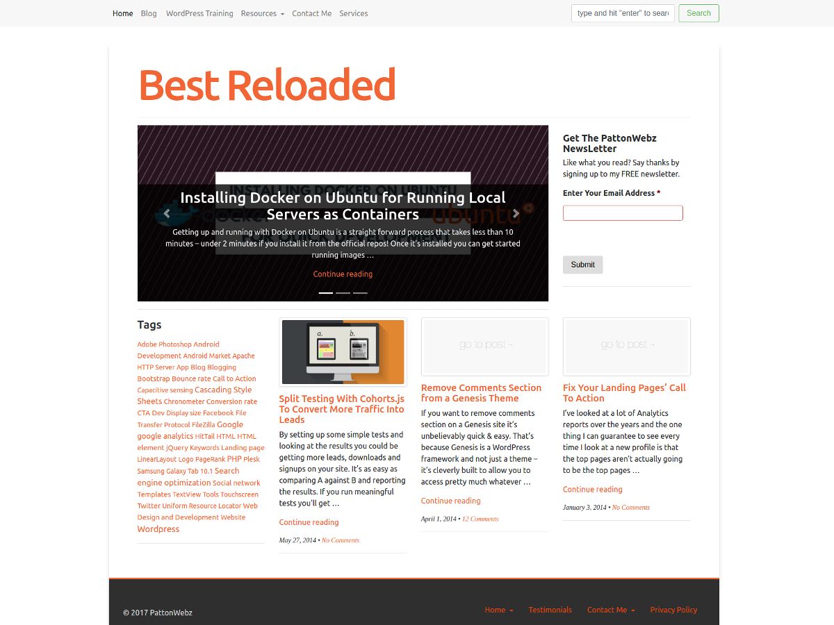 best-reloaded free wordpress theme