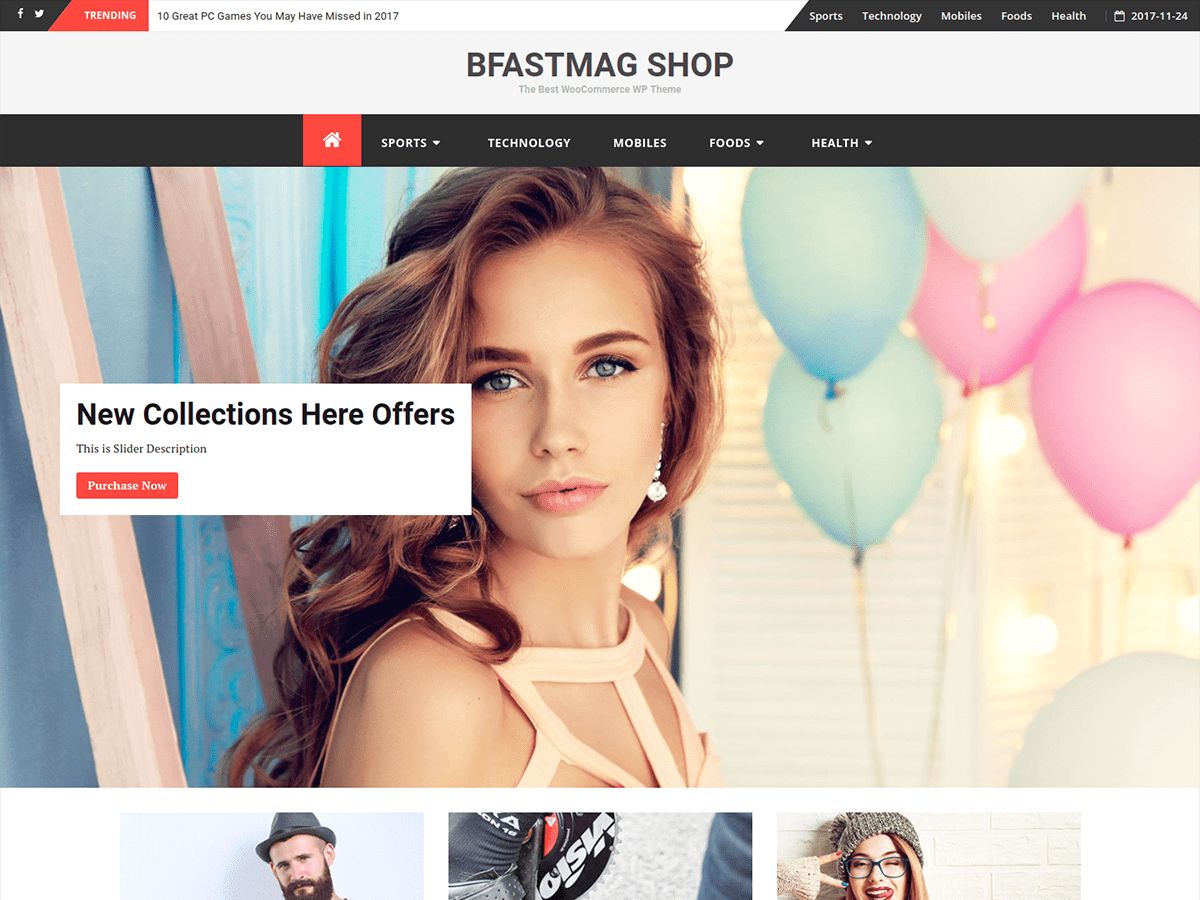 bfastmag-shop free wordpress theme