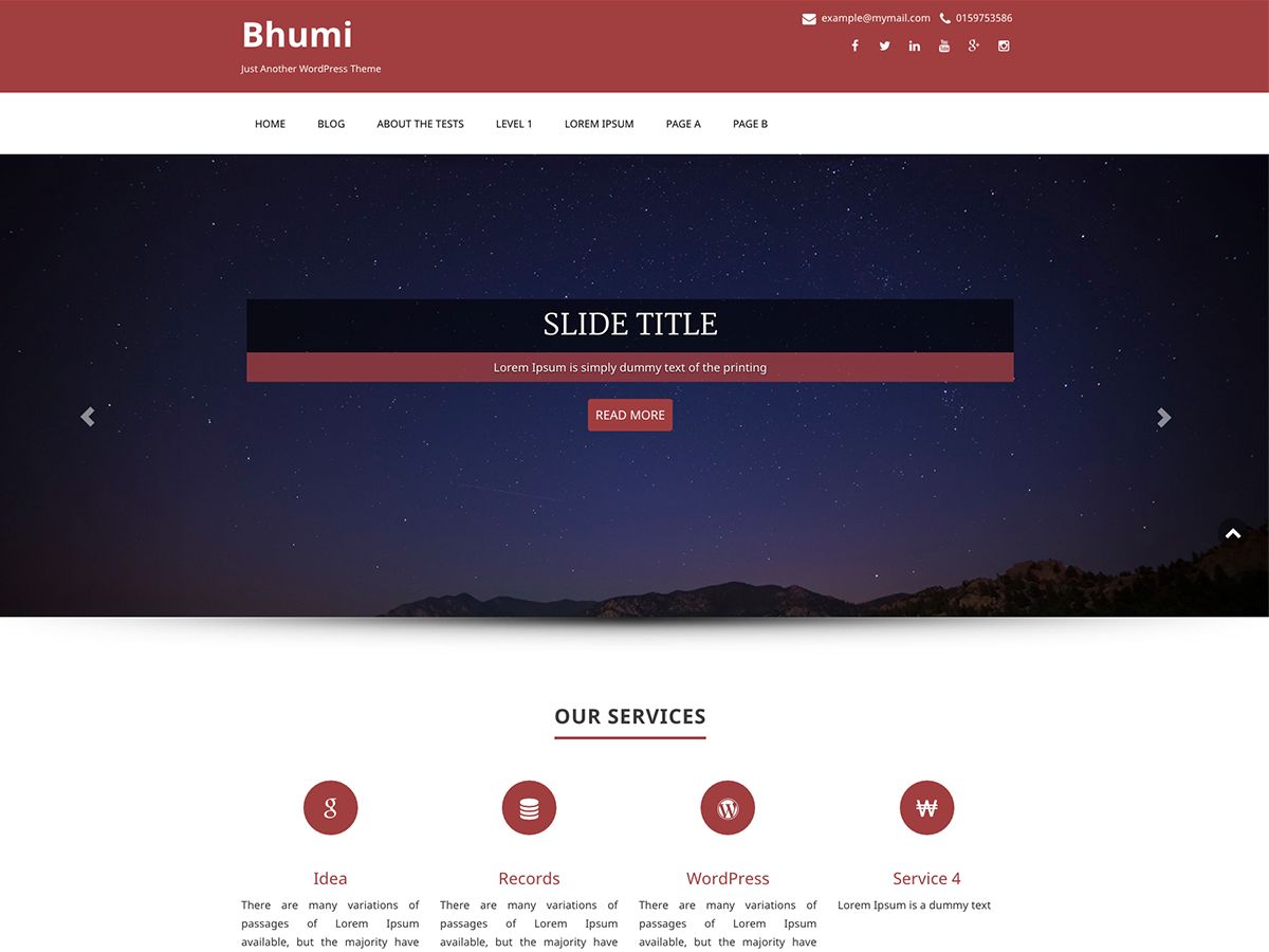 bhumi free wordpress theme