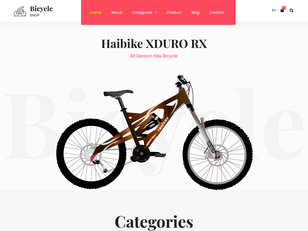 bicycleshop free wordpress theme