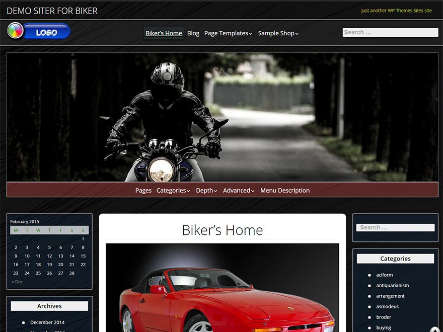 biker free wordpress theme