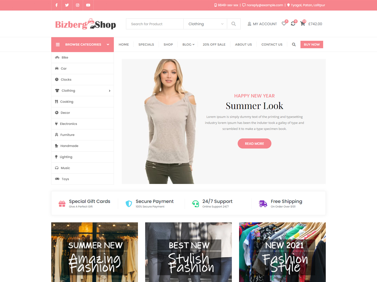 bizberg-shop free wordpress theme