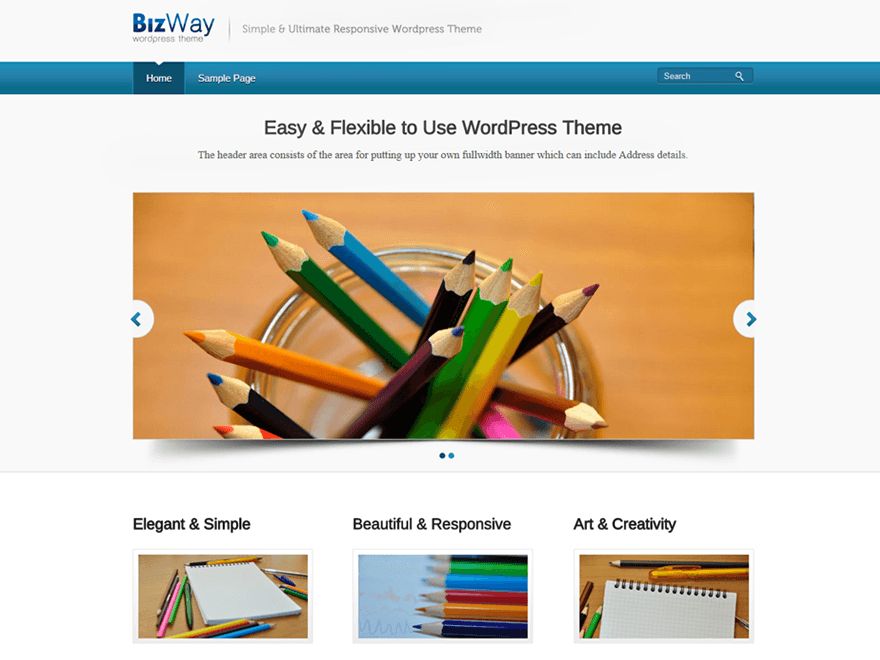 bizway free wordpress theme