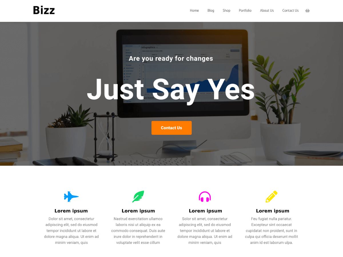 bizz-builder free wordpress theme