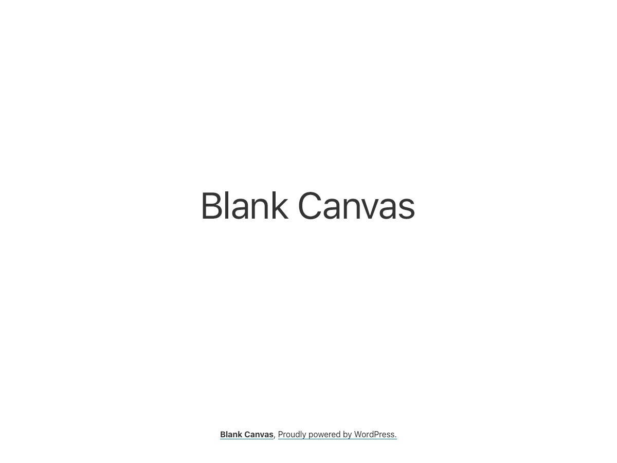 blank-canvas free wordpress theme