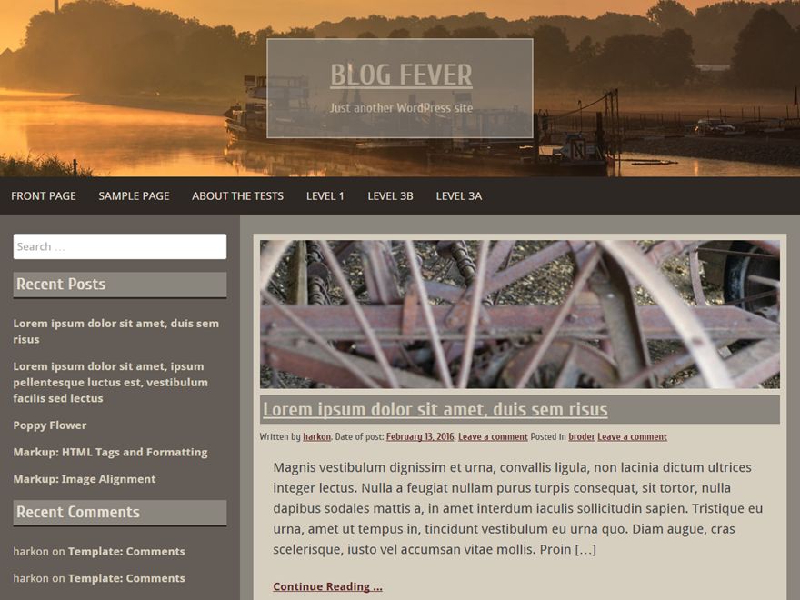 blog-fever free wordpress theme