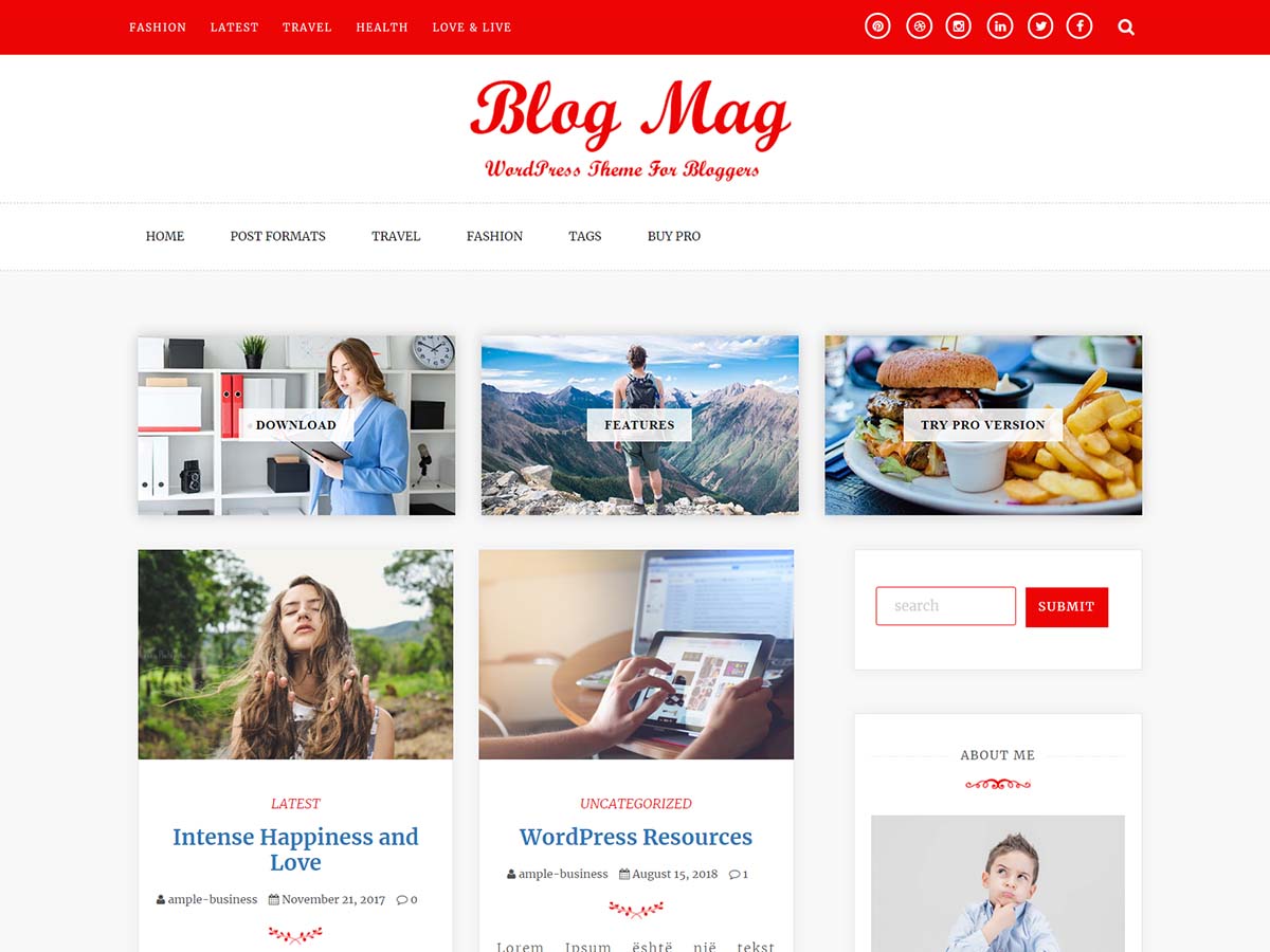 blog-mag free wordpress theme
