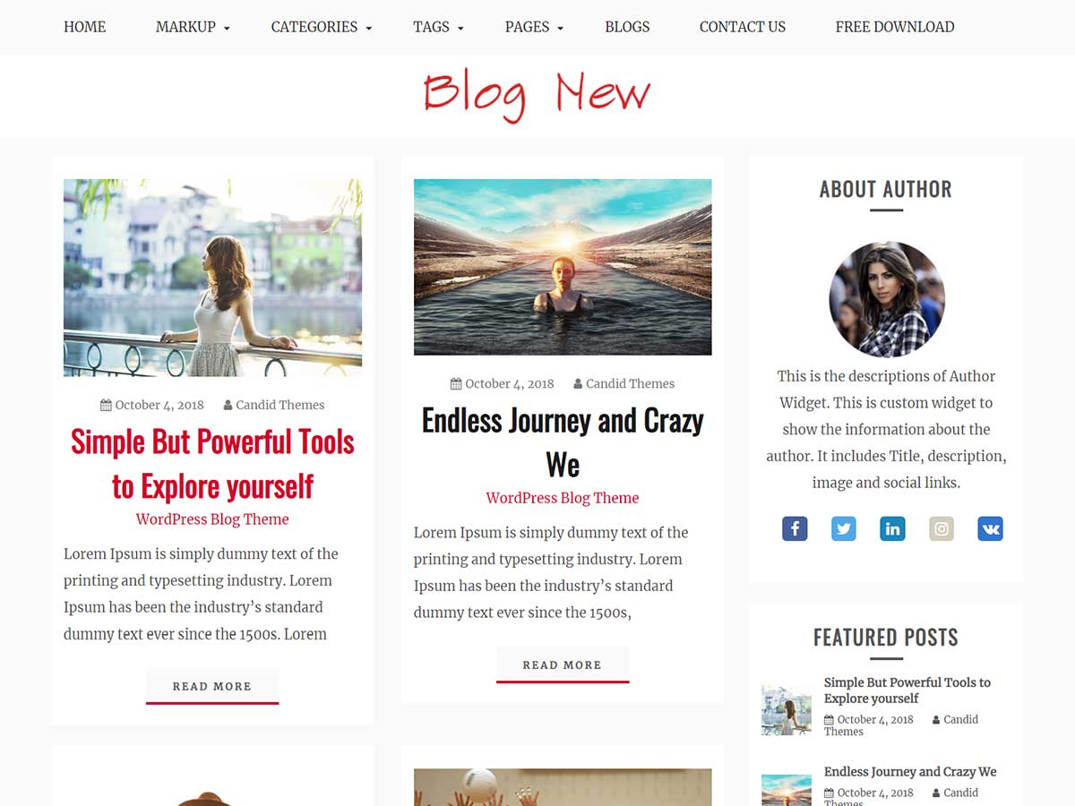 blog-new free wordpress theme