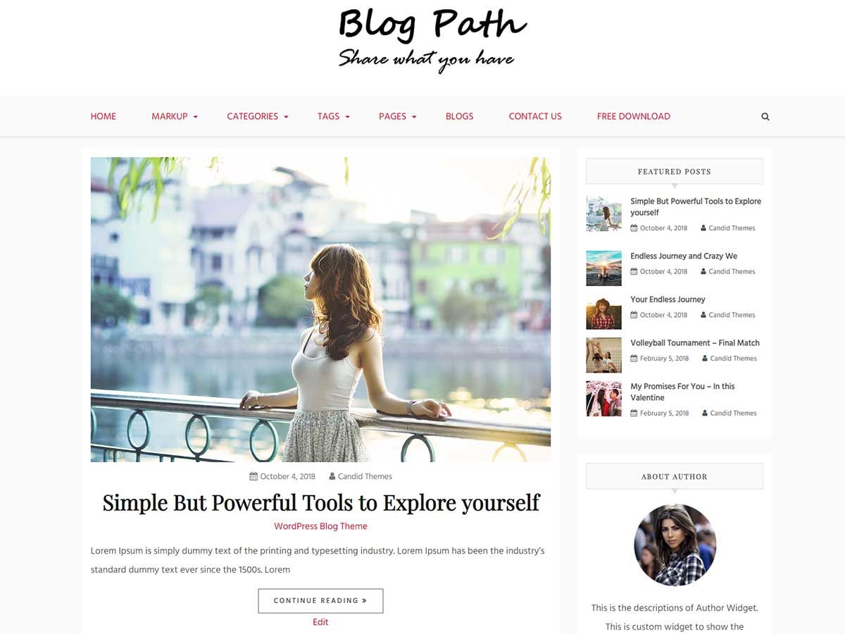 blog-path free wordpress theme