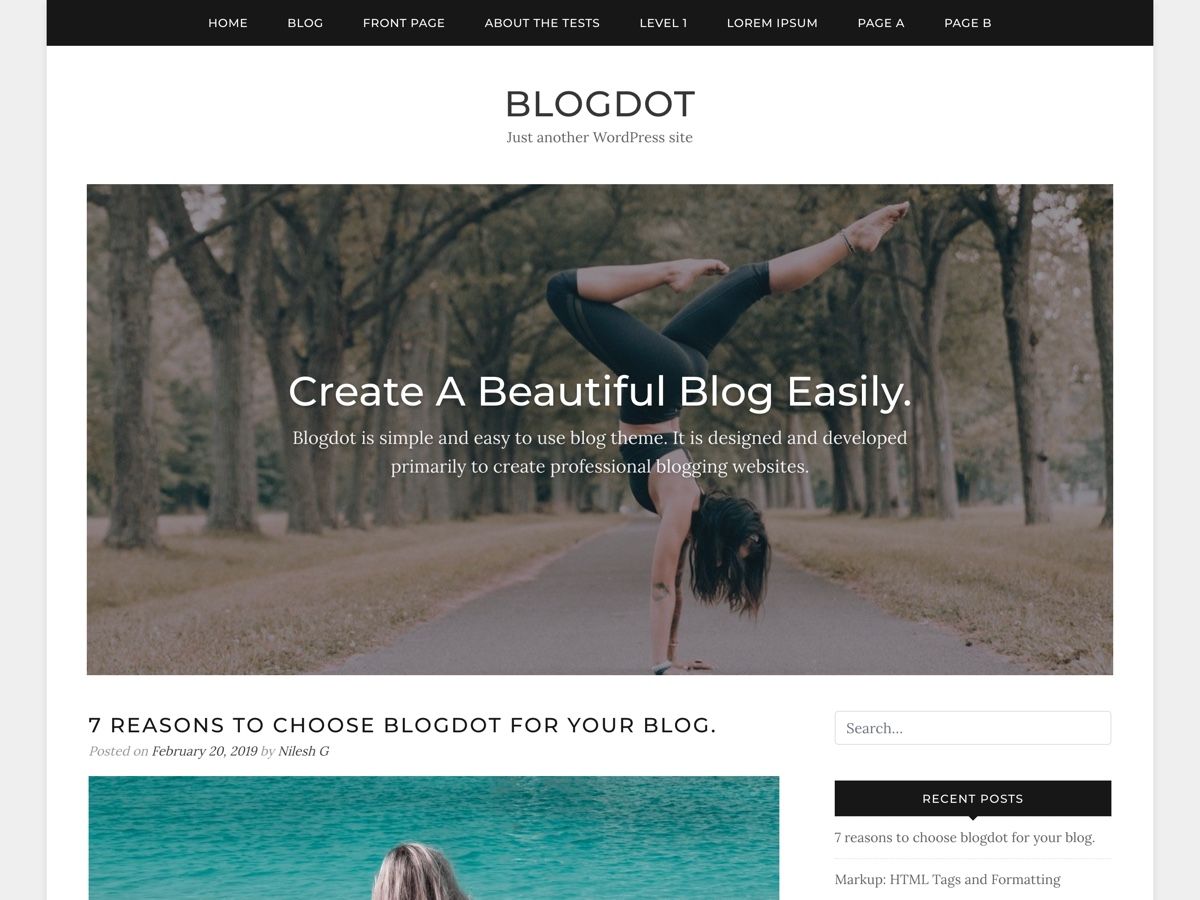 blogdot free wordpress theme