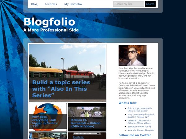blogfolio free wordpress theme