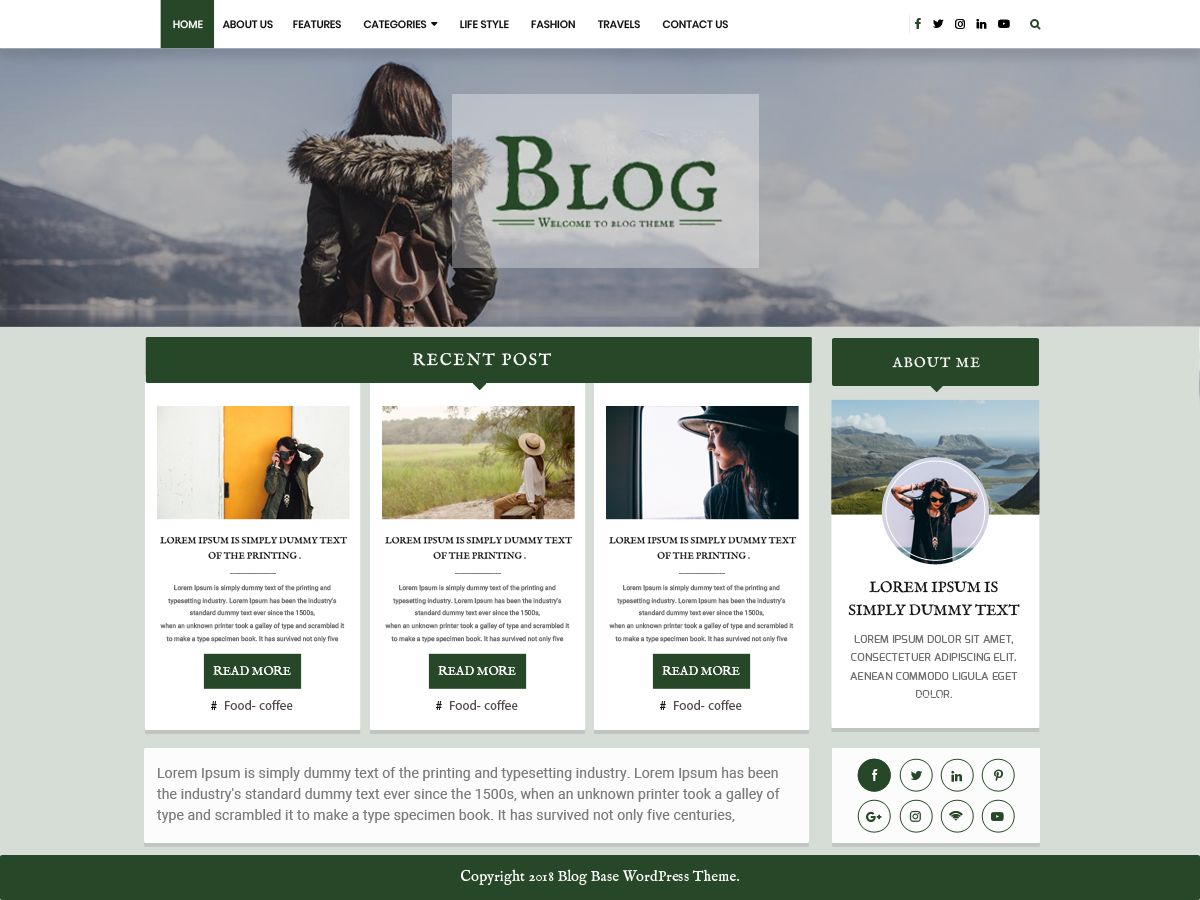 blogger-base free wordpress theme