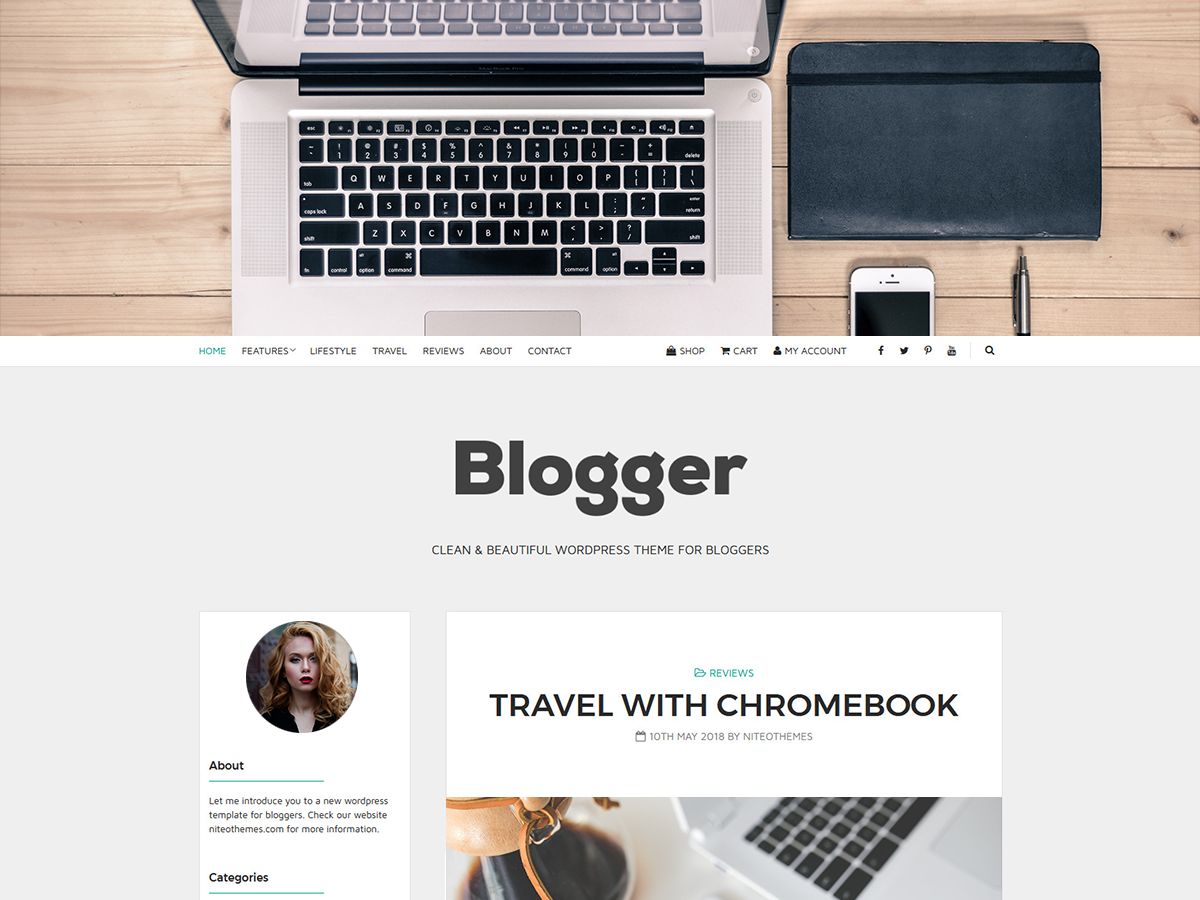 blogger-light free wordpress theme