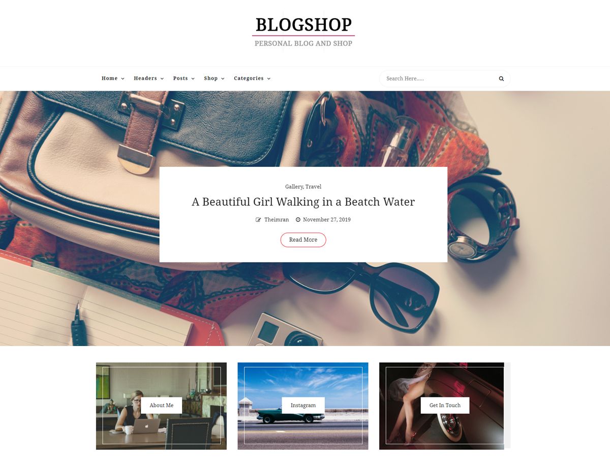 blogshop free wordpress theme