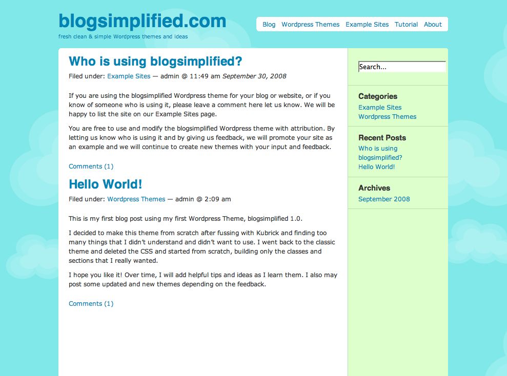 blogsimplified free wordpress theme
