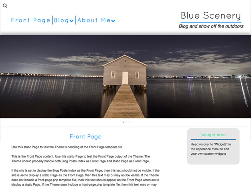 blue-scenery free wordpress theme