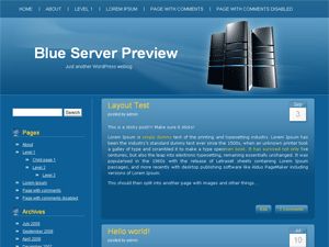blue-server free wordpress theme