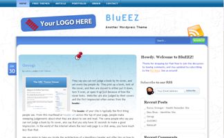 blueez free wordpress theme