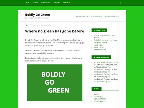 boldly-go-green free wordpress theme