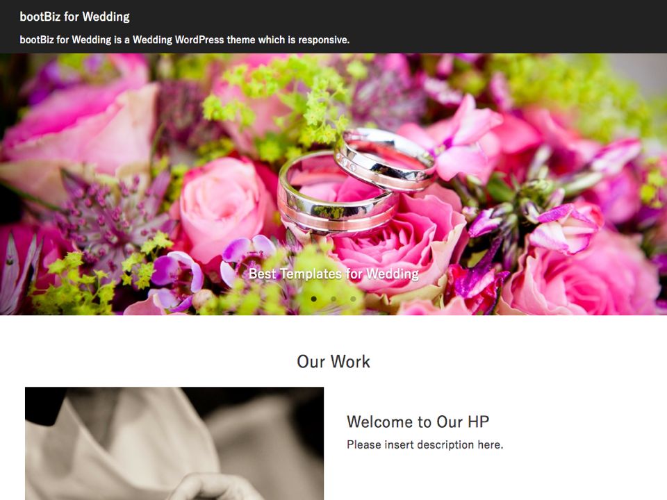 bootbiz-for-wedding free wordpress theme