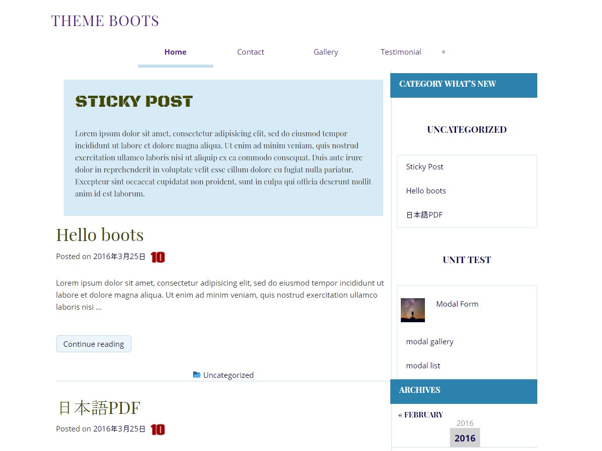 boots free wordpress theme