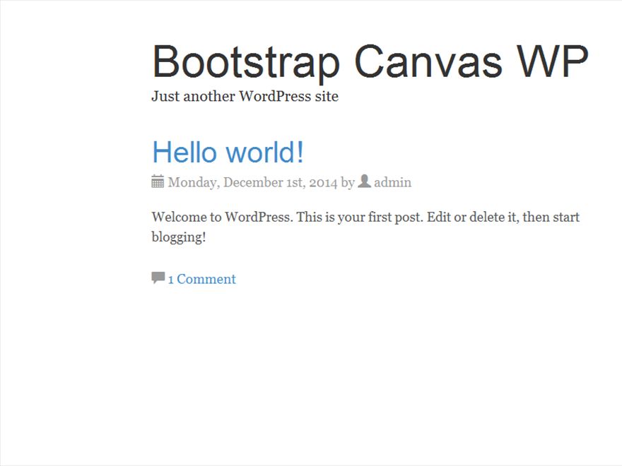 bootstrap-canvas-wp free wordpress theme